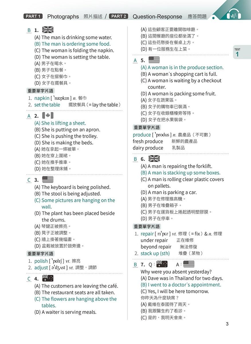 NEW TOEIC多益模擬試題 最強實戰6回-試題本+詳解本