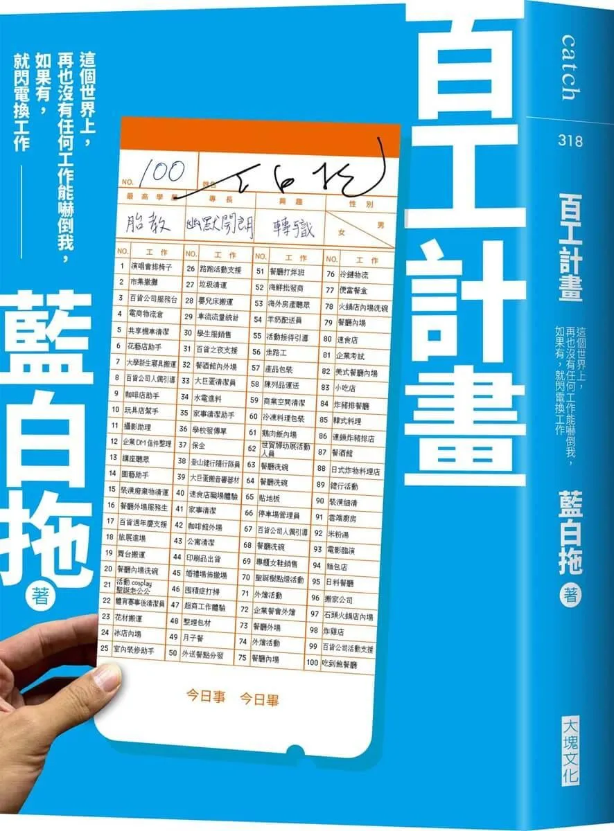 百工計畫：這個世界上，再也沒有任何工作能嚇倒我，如果有，就閃電換工作