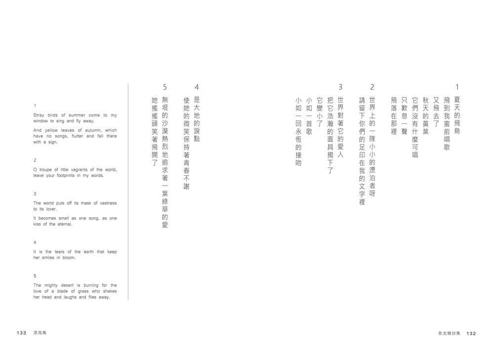 與漂鳥 共新月——泰戈爾詩集【中英對照.降躁慢讀版】